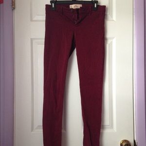 Burgundy jeans